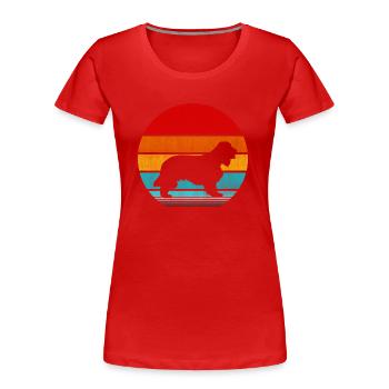 cocker épagneul - T-shirt bio Premium Femme - rouge - Devant - Mia (176cm)