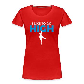 aiment se défoncer - T-shirt bio Premium Femme - rouge - Devant - Mia (176cm)