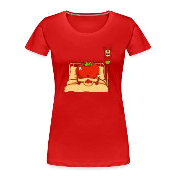 Tomate im krankenstand - Frauen Premium Bio T-Shirt - Rot - Vorne - Mia (176cm)