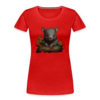 Wombat Baby Australia - Women's Premium Organic T-Shirt - red - Front - Mia (176cm)