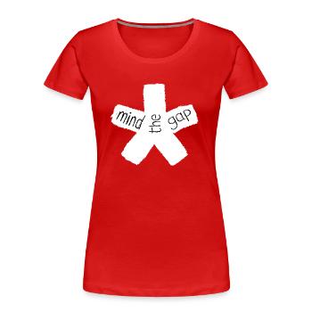 blockedTitle - Frauen Premium Bio T-Shirt - Rot - Vorne - Mia (176cm)