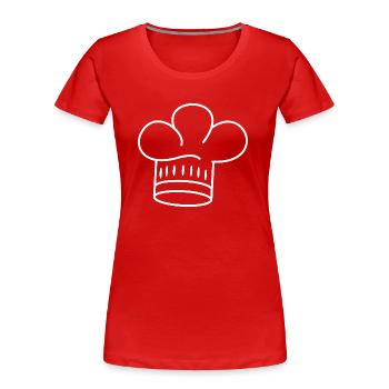 Toque - Women's Premium Organic T-Shirt - red - Front - Mia (176cm)