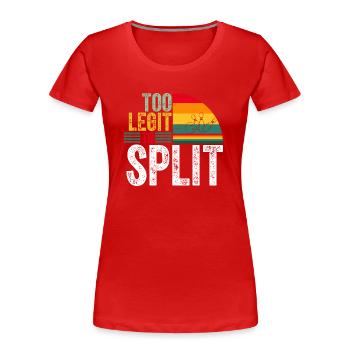 Zu leicht, um lustige Bowler Bowling-Spieler zu spalten - Frauen Premium Bio T-Shirt - Rot - Vorne - Mia (176cm)