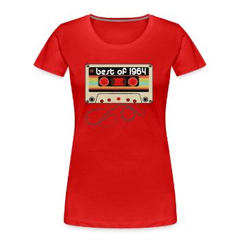 Legendärer Jahrgang 1964 - Frauen Premium Bio T-Shirt - Rot - Vorne - Mia (176cm)