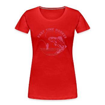 fish, fish, fishing, lake, sea, fishing, fauna, exotic - Women's Premium Organic T-Shirt - red - Front - Mia (176cm)