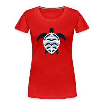 Tortue marine - T-shirt bio Premium Femme - rouge - Devant - Mia (176cm)