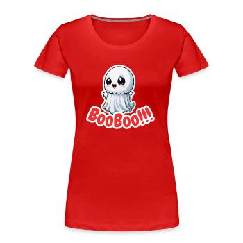 Bobo!!! - T-shirt bio Premium Femme - rouge - Devant - Mia (176cm)