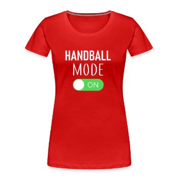 Mode Handball activé - T-shirt bio Premium Femme - rouge - Devant - Mia (176cm)