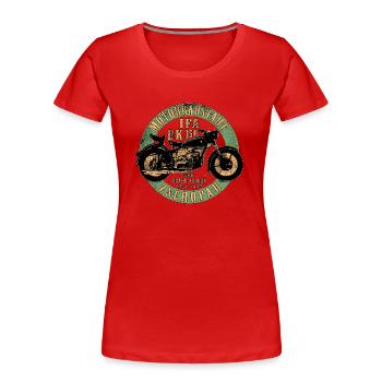 IFA BK 350 - Frauen Premium Bio T-Shirt - Rot - Vorne - Mia (176cm)