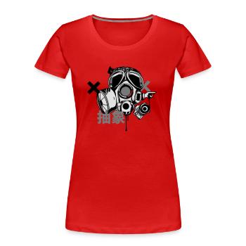 gasmask - Frauen Premium Bio T-Shirt - Rot - Vorne - Mia (176cm)