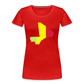Mali Map - Women's Premium Organic T-Shirt - red - Front - Mia (176cm)