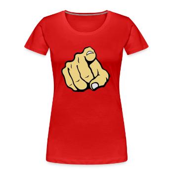 hand_you_2 - Frauen Premium Bio T-Shirt - Rot - Vorne - Mia (176cm)
