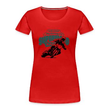 Supermoto Racing - Frauen Premium Bio T-Shirt - Rot - Vorne - Mia (176cm)