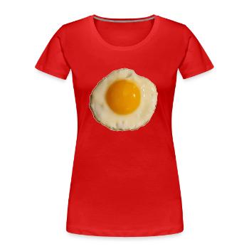 Ei of the tiger | Frohe Ostern Spiegelei SongShirt - Frauen Premium Bio T-Shirt - Rot - Vorne - Mia (176cm)