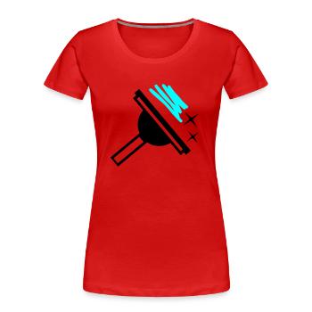 fensterreiniger - Frauen Premium Bio T-Shirt - Rot - Vorne - Mia (176cm)