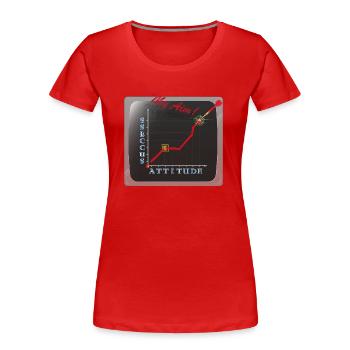 Erfolg - Ziel Erfolg - Frauen Premium Bio T-Shirt - Rot - Vorne - Mia (176cm)