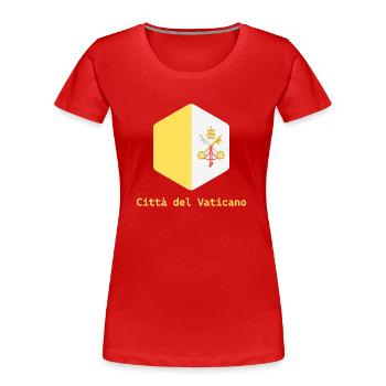 Vatikanstadt - Frauen Premium Bio T-Shirt - Rot - Vorne - Mia (176cm)