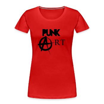 black Punk Art - T-shirt bio Premium Femme - rouge - Devant - Mia (176cm)