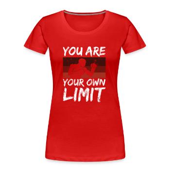 Boxen Sport Spruch du bist dein limit Mindset - Frauen Premium Bio T-Shirt - Rot - Vorne - Mia (176cm)