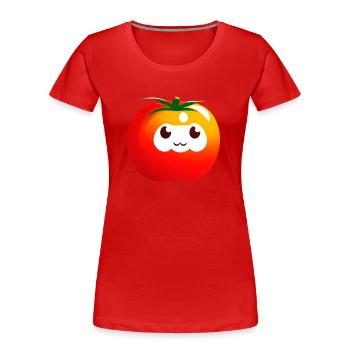Tomato Comic Tomato Sweet Cartoon 13 - Women's Premium Organic T-Shirt - red - Front - Mia (176cm)