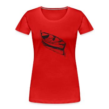 Boat - Women's Premium Organic T-Shirt - red - Front - Mia (176cm)