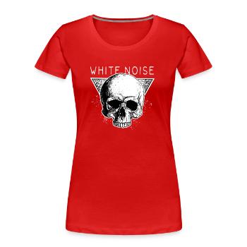 white noise - Frauen Premium Bio T-Shirt - Rot - Vorne - Mia (176cm)