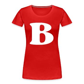 Letter b - Women's Premium Organic T-Shirt - red - Front - Mia (176cm)