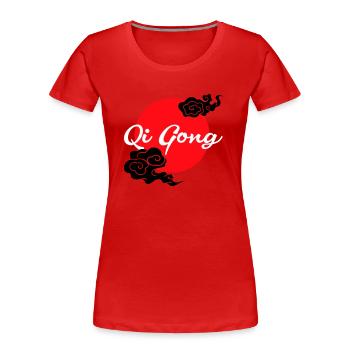 Qigong wolken - Frauen Premium Bio T-Shirt - Rot - Vorne - Mia (176cm)