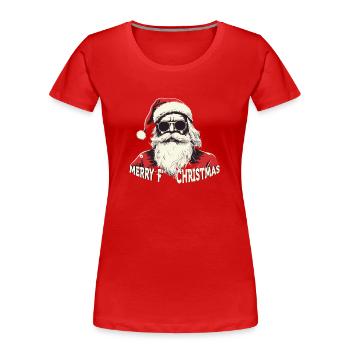 Weihnachtsmann - Frauen Premium Bio T-Shirt - Rot - Vorne - Mia (176cm)