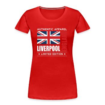 Liverpool - Women's Premium Organic T-Shirt - red - Front - Mia (176cm)