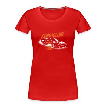 Lustiges Autocross Cone Killer Motorsport Rennen Fahren - Frauen Premium Bio T-Shirt - Rot - Vorne - Mia (176cm)