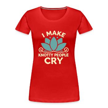Je fais pleurer les gens noueux Drôle Massothérapeute H - T-shirt bio Premium Femme - rouge - Devant - Mia (176cm)