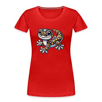 Bébé salamandre - T-shirt bio Premium Femme - rouge - Devant - Mia (176cm)