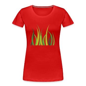 herbes - T-shirt bio Premium Femme - rouge - Devant - Mia (176cm)