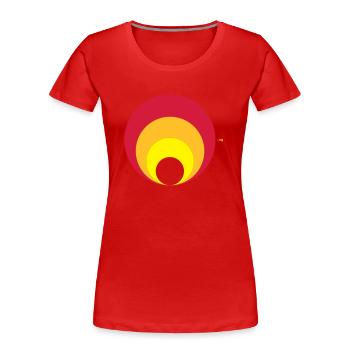 röhre - Frauen Premium Bio T-Shirt - Rot - Vorne - Mia (176cm)