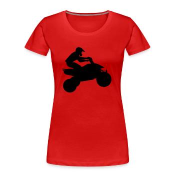 quad11 - Frauen Premium Bio T-Shirt - Rot - Vorne - Mia (176cm)