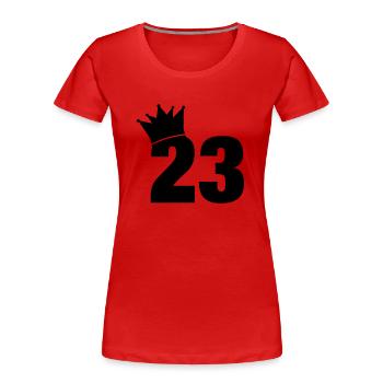 23_krone_f1 - Frauen Premium Bio T-Shirt - Rot - Vorne - Mia (176cm)