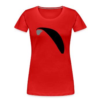 Paraglider - Frauen Premium Bio T-Shirt - Rot - Vorne - Mia (176cm)