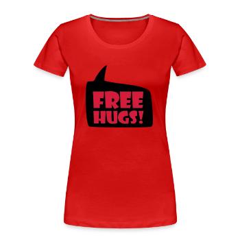 free hugs - Frauen Premium Bio T-Shirt - Rot - Vorne - Mia (176cm)