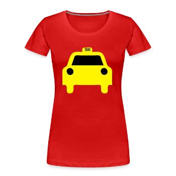 taxi - Women's Premium Organic T-Shirt - red - Front - Mia (176cm)