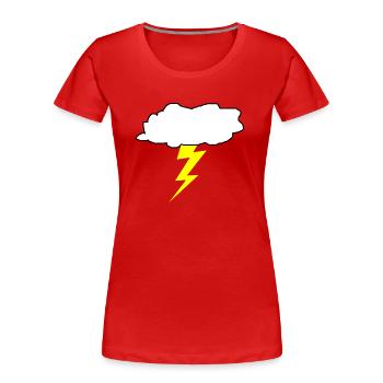 tonnerre - T-shirt bio Premium Femme - rouge - Devant - Mia (176cm)