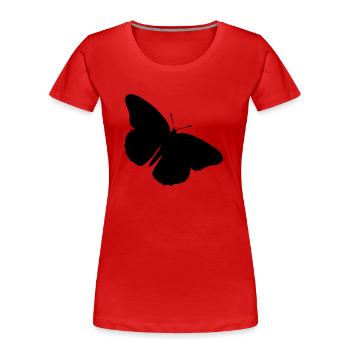 Schmetterling Natur Schmetterlinge Vektor 3 - Frauen Premium Bio T-Shirt - Rot - Vorne - Mia (176cm)