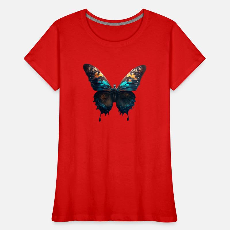 Papillon, chenille T-shirt bio Premium Femme