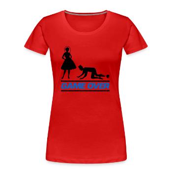 Married couple Game Over - Women's Premium Organic T-Shirt - red - Front - Mia (176cm)