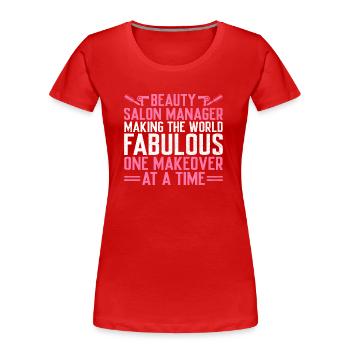 SPA-Manager Job Wellness Lustiges SPA-Management Sayi - Frauen Premium Bio T-Shirt - Rot - Vorne - Mia (176cm)