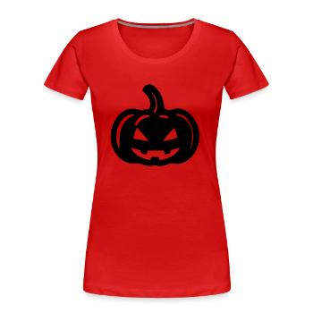 Pumpkin - Women's Premium Organic T-Shirt - red - Front - Mia (176cm)