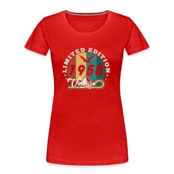 Vintage 2023 Retro - Best Seller - Women's Premium Organic T-Shirt - red - Front - Mia (176cm)