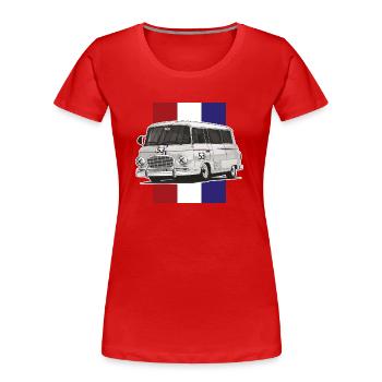 Barkas B1000 // LowLife // Illustration - Frauen Premium Bio T-Shirt - Rot - Vorne - Mia (176cm)