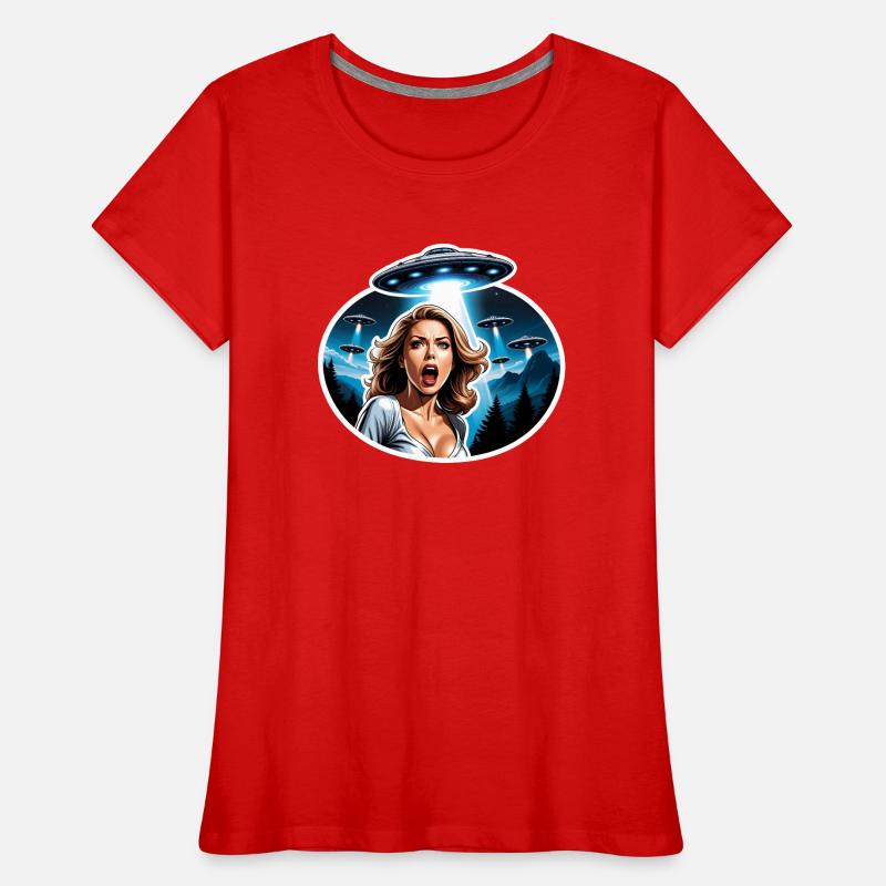 Alien Invasion Babe en difficulté T-shirt bio Premium Femme