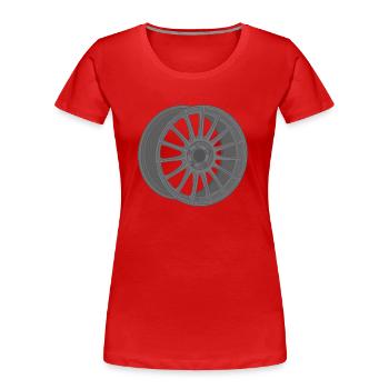 Felge - Frauen Premium Bio T-Shirt - Rot - Vorne - Mia (176cm)